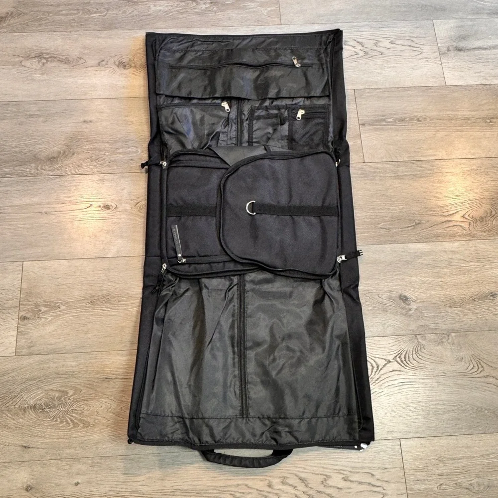 NWT Greg Norman Black Hanging Convertible Garment Bag Travel Suitcase‎ Luggage
